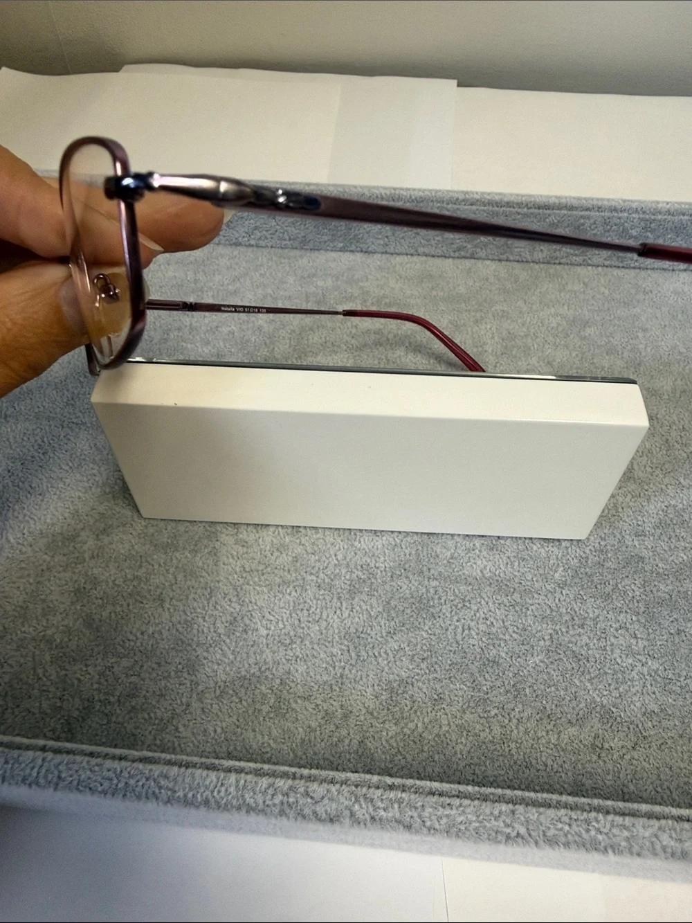NWOT Vintage Caravaggio Natalia Women's Purple Metal Eyeglass Frame Eyesize 51